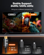 Snowkids 16K 10K 8K HDMI Cable 96Gbps 6.6FT/2M, 48Gbps Ultra High-Speed HDMI Cables Cord, 8K@120Hz, 4K@240Hz HDCP 2.3 & Dynamic HDR Compatible for TV/Monitor/Projector/Entertainment & More