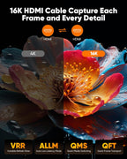 Snowkids 16K 10K 8K HDMI Cable 96Gbps 6.6FT/2M, 48Gbps Ultra High-Speed HDMI Cables Cord, 8K@120Hz, 4K@240Hz HDCP 2.3 & Dynamic HDR Compatible for TV/Monitor/Projector/Entertainment & More