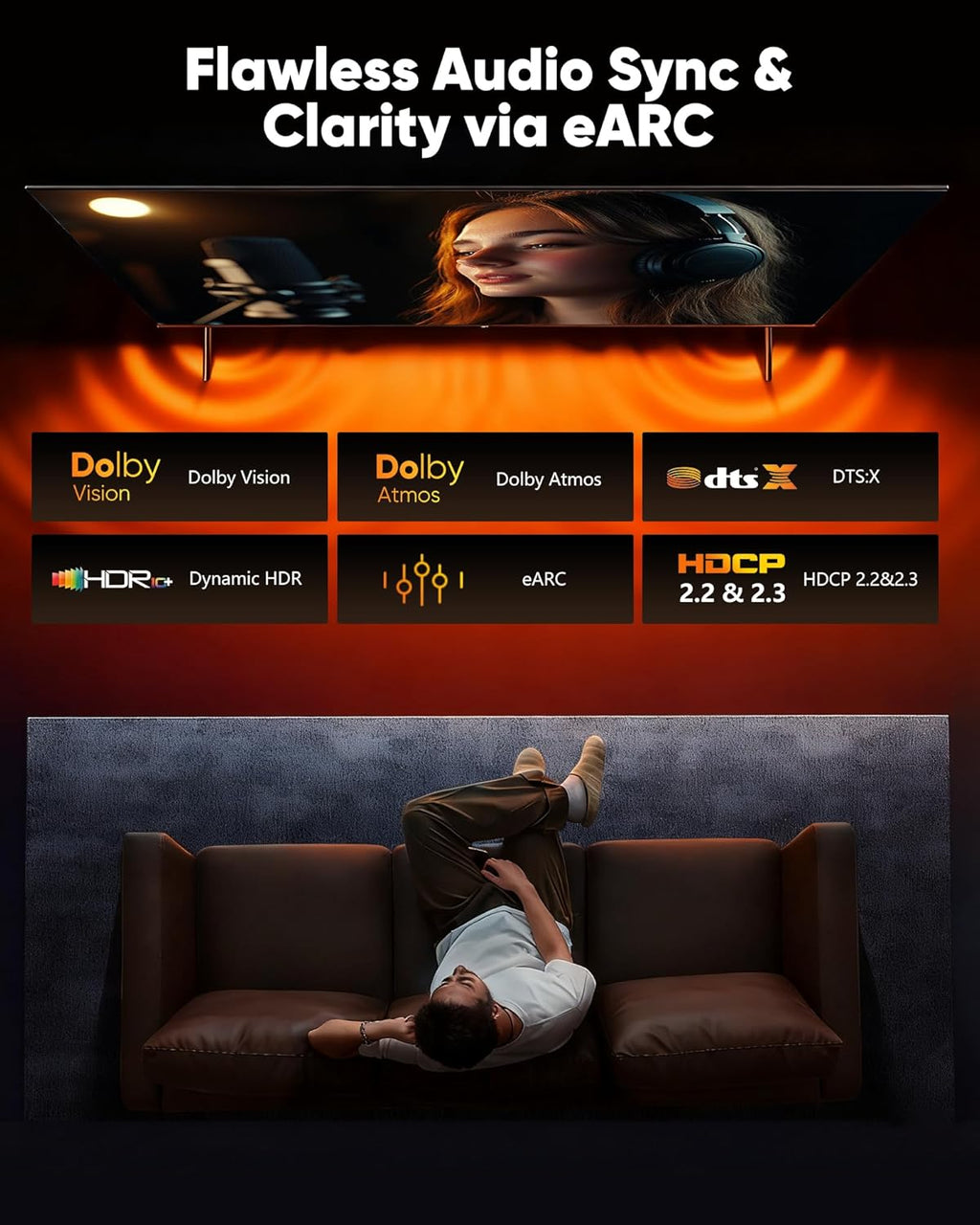 Snowkids 16K 10K 8K HDMI Cable 96Gbps 6.6FT/2M, 48Gbps Ultra High-Speed HDMI Cables Cord, 8K@120Hz, 4K@240Hz HDCP 2.3 & Dynamic HDR Compatible for TV/Monitor/Projector/Entertainment & More