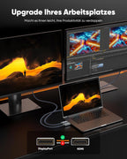 Display Port to HDMI - Male to Female Cable 1m grey