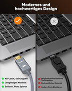 Display Port to HDMI - Male to Female Cable 1m grey