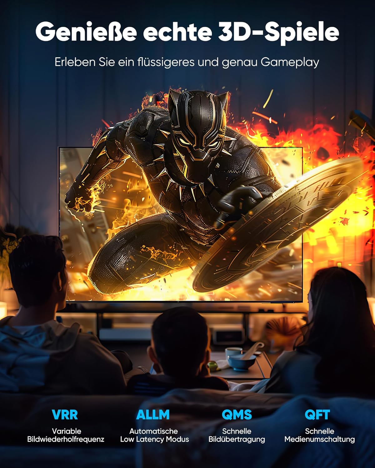 SNOWKIDS HDMI 2.1 Cable 3 m Pack of 2, 10K 8K HDMI Cable 48Gbps High Speed 8K @ 60Hz Ultra HD HDMI Cable 4K @ 120Hz HDR 10, HDCP 2.2 & 2.3, RTX 3080 eARC Compatible with PS-5 TV X-Box Projector