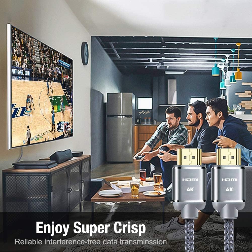 HDMI Cable 10ft (3meter), 4K HDMI Lead-Snowkids 18Gbps HDMI 2.0 Cable 4K@60Hz, 3D Support, Ethernet Function, Video 4K UHD 2160p, HD 1080p, 3D - (Compatible for Fire TV, PS-3/4, for Netfilx)