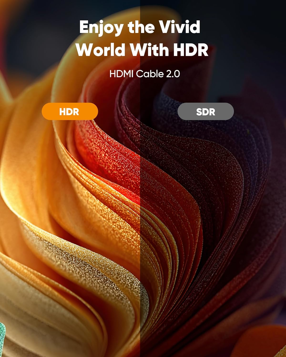 HDMI Cable 3.3 Feet, 4k HDMI 2.0 Cable eARC-Snowkids 18Gbps High Speed HDMI Cord (4K 60Hz 3D Support, Ethernet Function, Video 4K UHD 2160p, HD 1080p for Fire-TV, Net-filx, PS-3/4, ect)