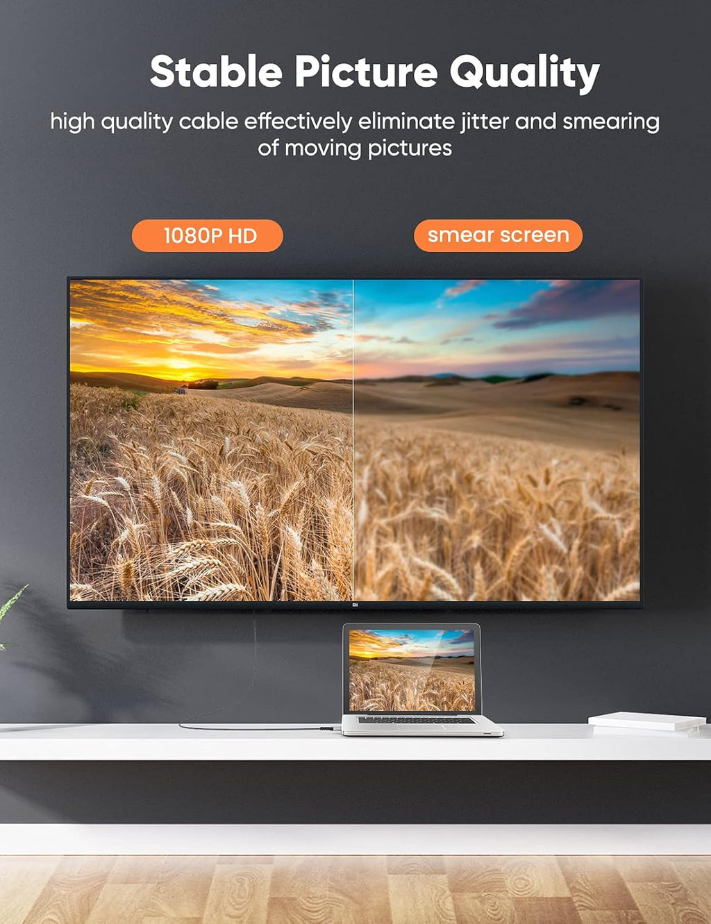 Snowkids HDMI to DVI,Sturdy Braid HDMI to DVI Cable 6FT [1080P 60Hz] Bi-Directional Dual Link DVI-D 24+1,DVI-I 24+5 to HDMI Cord Male to Male