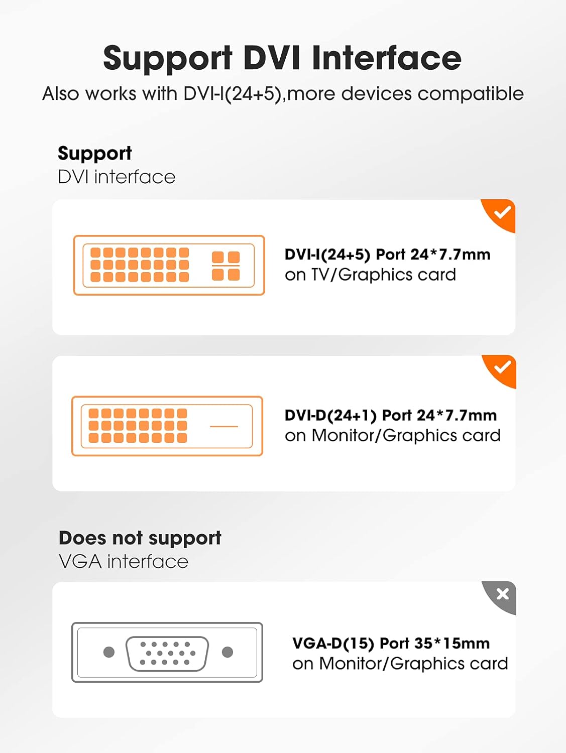 Snowkids HDMI to DVI,Sturdy Braid HDMI to DVI Cable 6FT [1080P 60Hz] Bi-Directional Dual Link DVI-D 24+1,DVI-I 24+5 to HDMI Cord Male to Male