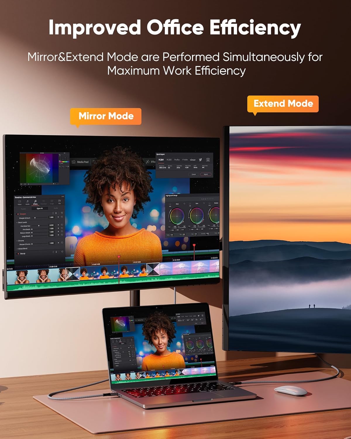 USB C to HDMI Cable 6ft 4K 60Hz, Snowkids 4K [Anti-Interference, Gold-Plated] USB Type C to HDMI Cable Thunderbolt 3/4 Compatible for Mac-Book Pro/Air, i-Pad Pro, Android Ga-laxy s22/S20, Surface Pro