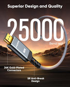 USB C to HDMI Cable 6ft 4K 60Hz, Snowkids 4K [Anti-Interference, Gold-Plated] USB Type C to HDMI Cable Thunderbolt 3/4 Compatible for Mac-Book Pro/Air, i-Pad Pro, Android Ga-laxy s22/S20, Surface Pro