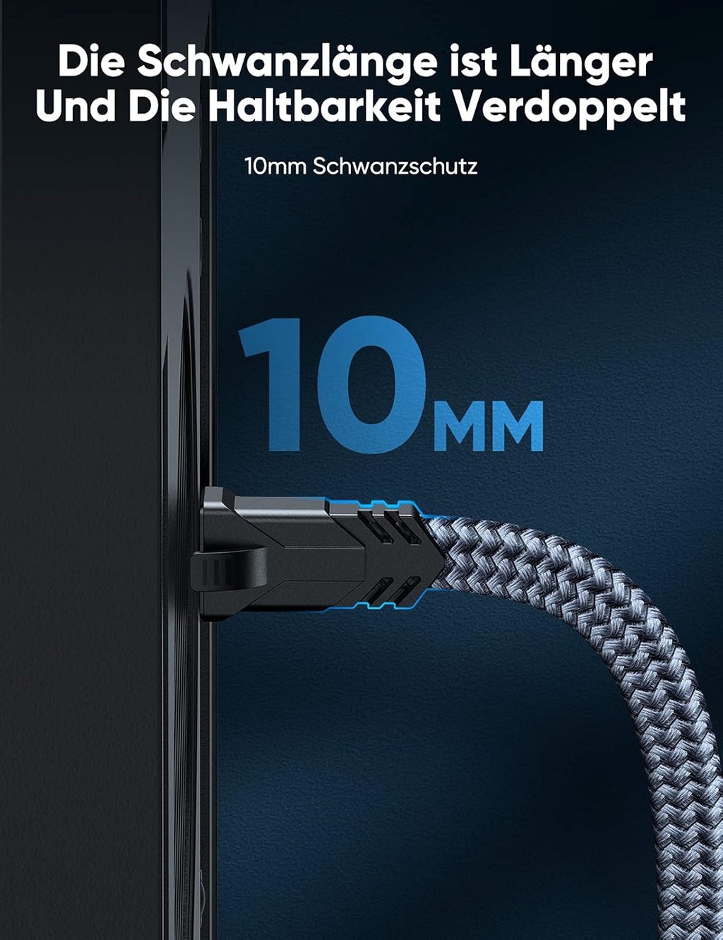 Snowkids Cat 8 Network Cable 5 m, 40 Gbps LAN Cable High Speed 2000 MHz S/FTP Ethernet Cable POE Gigabit RJ45 Nylon Braided Gold-Plated Patch Cable for PS5/4 Router Modem TV Switch Laptop